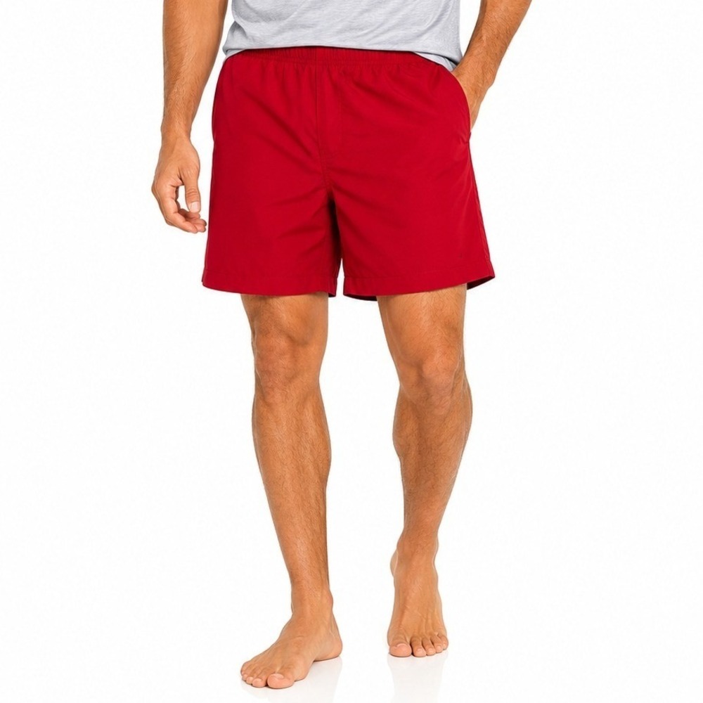 *NWOT* Lands' End Swim Trunks Mens XXL Red Classic Casual Beachwear Shorts